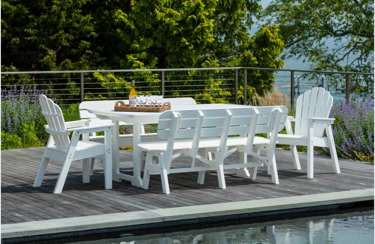 Seaside Casual Adirondack Dining Set 42 X 72 Inch Rectangular